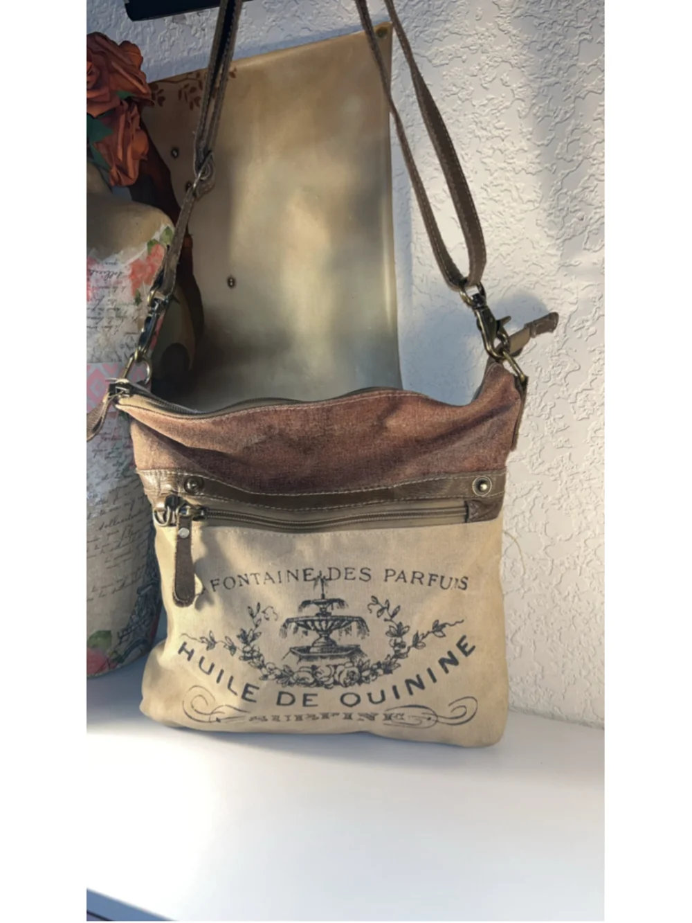 Women's Myra Bag Canvas Crossbody Bag One Size Beige Brown